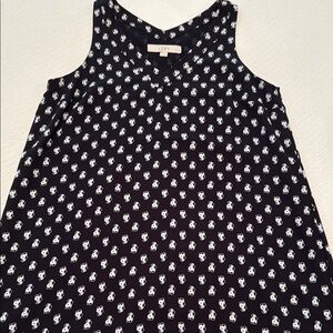 LOFT Black and White Patterned Dress
